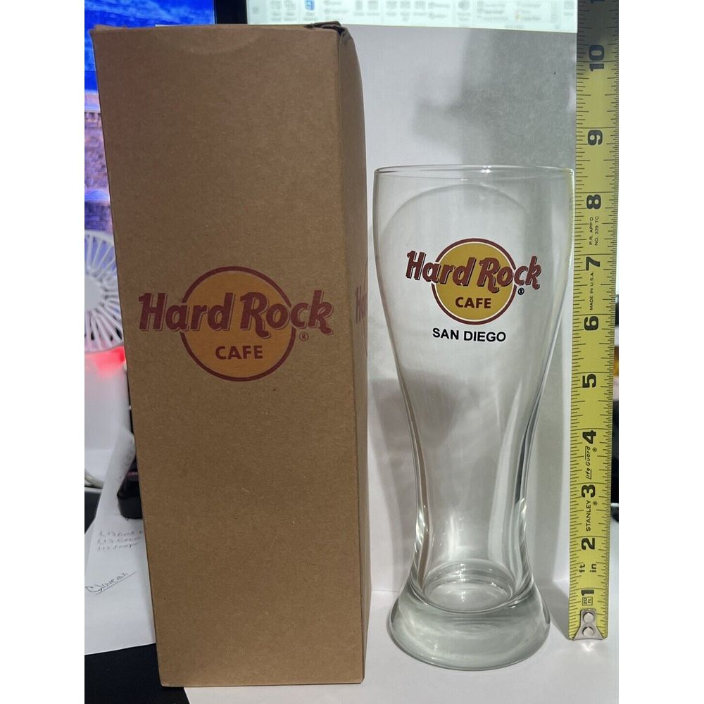 HARD ROCK CAFE‎ PILSNER STYLE BEER GLASS -  San Diego